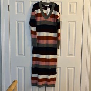 Knit Striped Maxi Dress